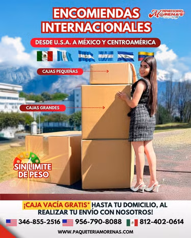Encomiendas internacionales desde Estados Unidos a México y Centroamérica