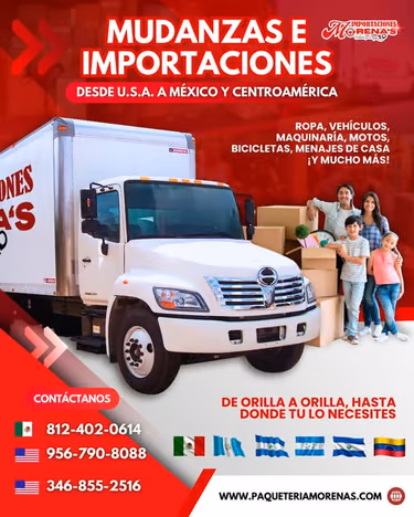 Mudanzas e importaciones desde Estados Unidos